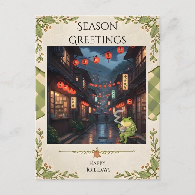 Zochi Explores Jiufen Old Street Lantern Nights Postcard (Front)