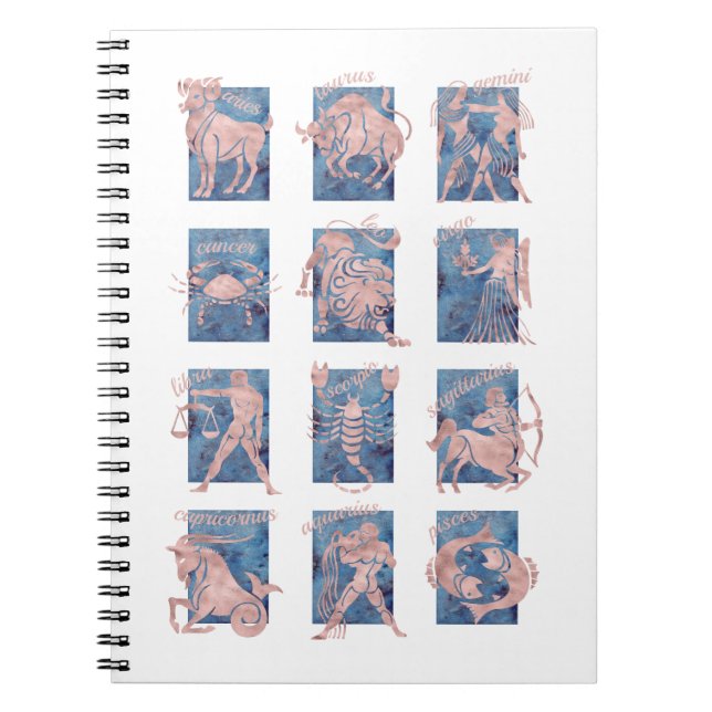 Zodiac 12 Star Signs Notebook (Front)