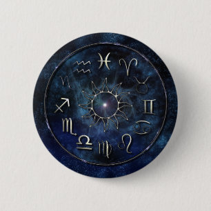 Zodiac 6 Cm Round Badge