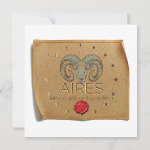 ZODIAC - Aires - Personalised Notecard