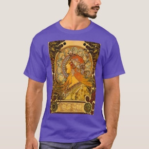 Zodiac Alphonse Mucha Vintage Art T-Shirt