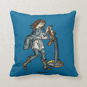 Zodiac: Aquarius, 1482 Cushion