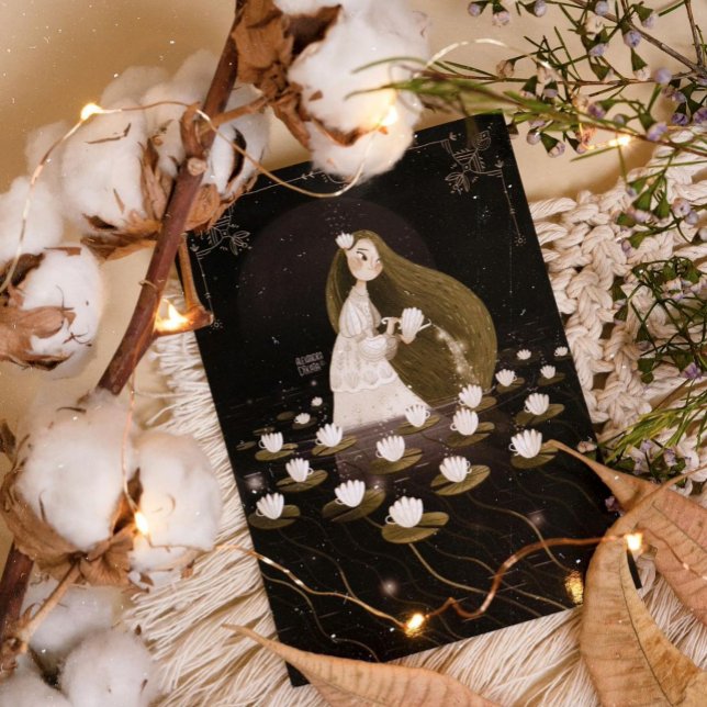 Zodiac Aquarius by Alexandra Dikaia Poster (The inner Aquarius knows: there is movement even in stagnant water.)