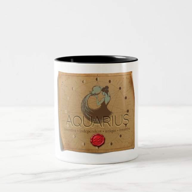 Zodiac - Aquarius - Coffee Mug (Center)