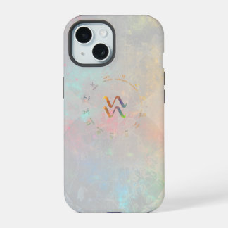 Zodiac Aquarius Map- White Design iPhone 15 Case