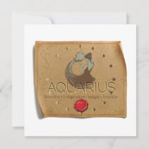 ZODIAC - Aquarius - Personalised Notecard