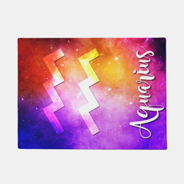 Zodiac : Aquarius Space Candy Doormat (Front)