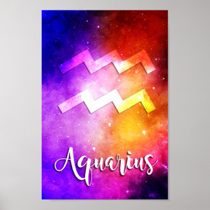 Zodiac : Aquarius Space Candy Poster