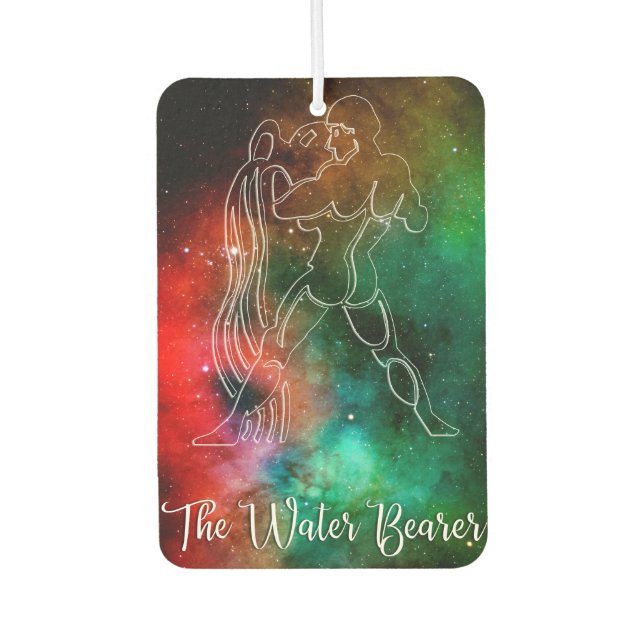 Zodiac : Aquarius 'The Water Bearer' Car Air Freshener (Front)