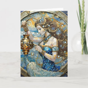 Zodiac - Aquarius The Water Bearer Card