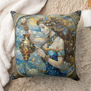 Zodiac - Aquarius The Water Bearer Cushion
