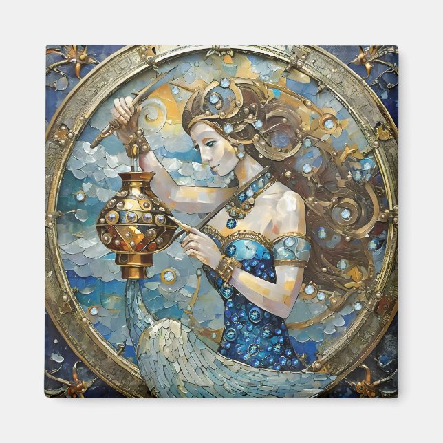Zodiac - Aquarius The Water Bearer Magnet (Front)