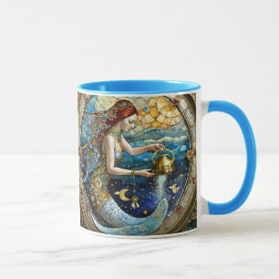Zodiac - Aquarius The Water Bearer Mermaid Mug