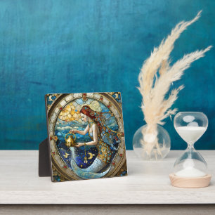 Zodiac - Aquarius The Water Bearer Mermaid Plaque