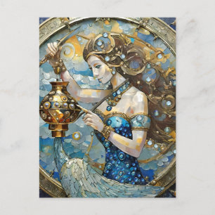 Zodiac - Aquarius The Water Bearer Postcard