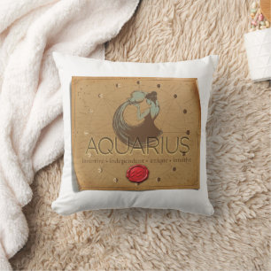 Zodiac - Aquarius - Throw Pillow