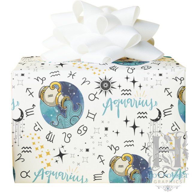Zodiac Aquarius Wrapping Paper (Creator Uploaded)