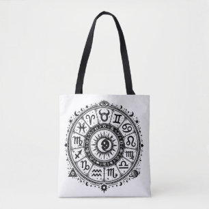 Zodiac Arcana — The Twelve Signs by BurnsInHell Tote Bag