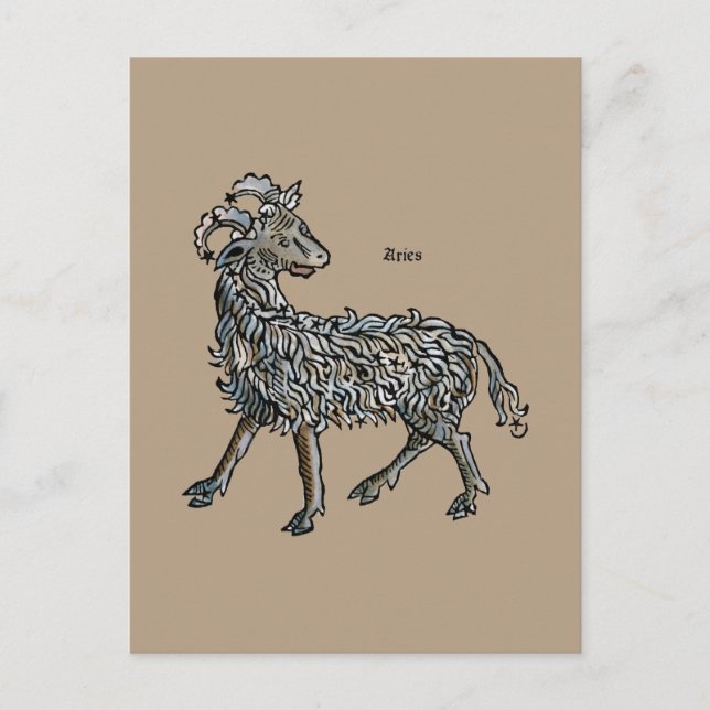 Zodiac: Aries, 1482 Postcard (Front)