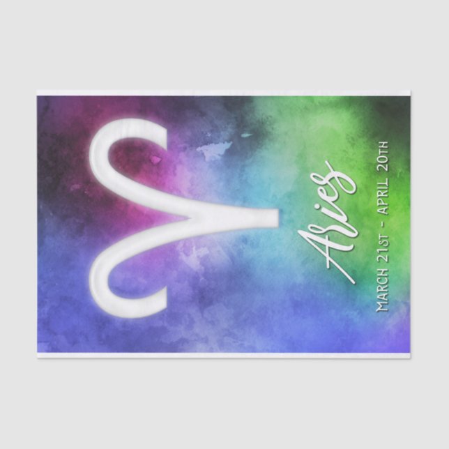 Zodiac : Aries Dates Tissue Paper (Front)