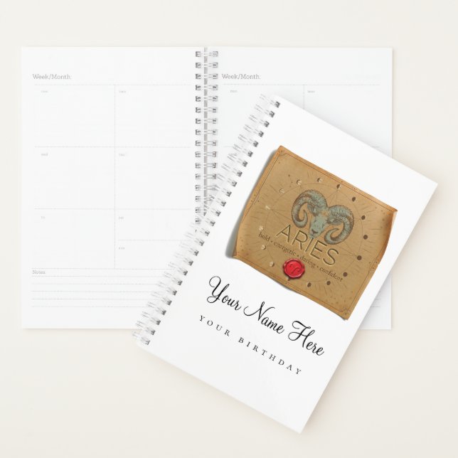 Zodiac - Aries - Personalised Day Planner (Display)