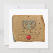 ZODIAC - Aries - Personalised Notecard