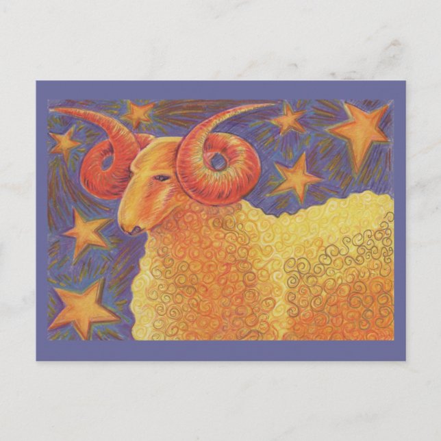 Zodiac Aries postcard (Front)