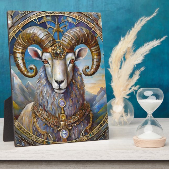Zodiac - Aries The Ram Plaque (Side)