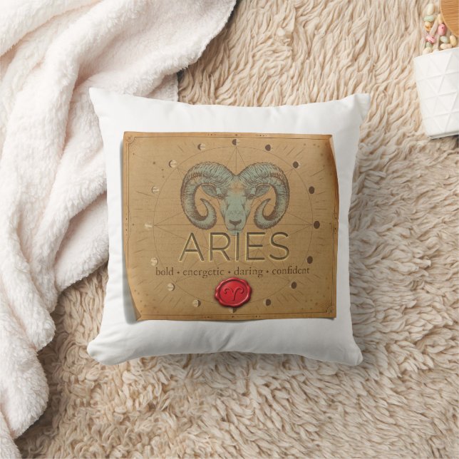 Zodiac - Aries - Throw Pillow (Blanket)