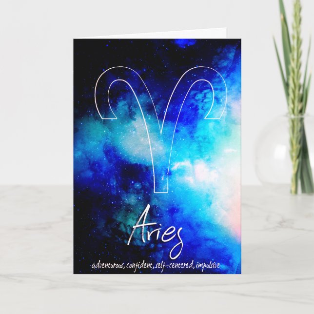 Zodiac : Aries Traits Birthday Card (Front)