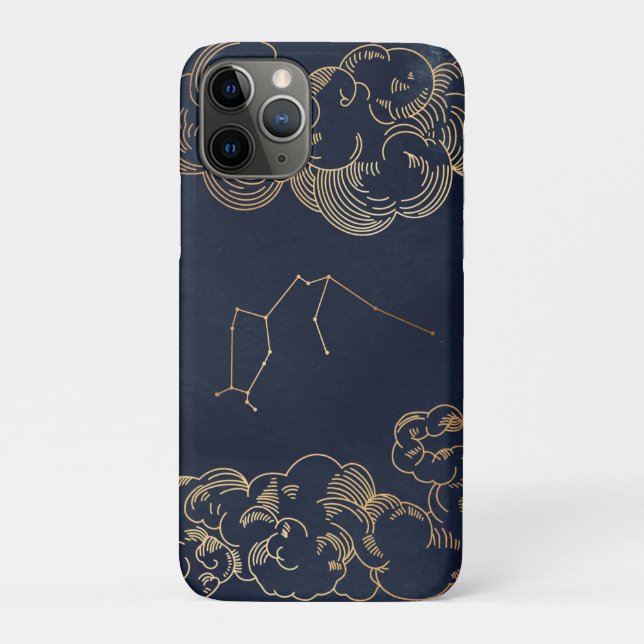 Zodiac, Astrology, Aquarius Moon Sun Stars Phone Case-Mate iPhone Case (Back)
