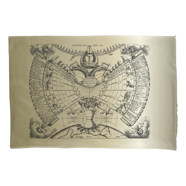 Zodiac Astrology Chart Pillowcase (Front)