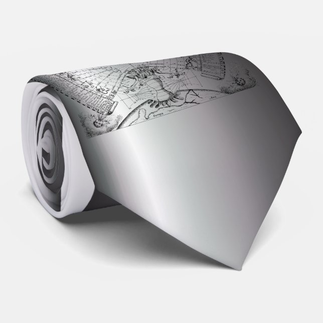 Zodiac Astrology Chart Tie (Rolled)