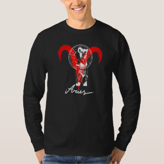 Zodiac Astrology Horoscope Gothic Aries T-Shirt