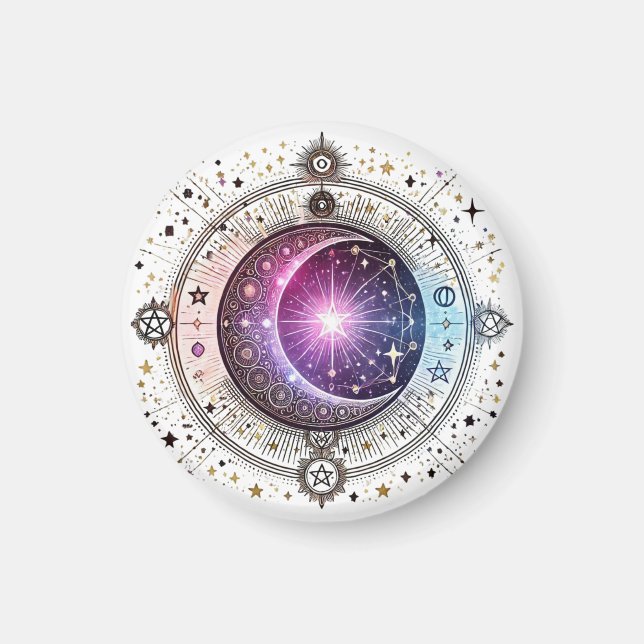 Zodiac astrology moon magnet (Front)