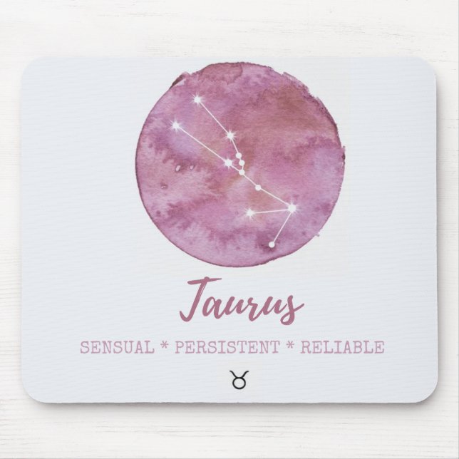 Zodiac astrology- Taurus Mouse Pad (Front)
