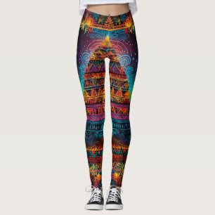 Zodiac & Aztec Portrait Abstract Mix Leggings