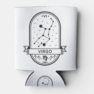 ZODIAC BADGE CONSTELLATION VIRGO STROKE CAN COOLER
