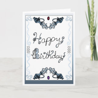 Zodiac Birthday Card Aquarius
