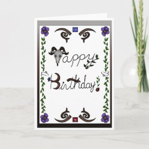 Zodiac Birthday Card Capricorn