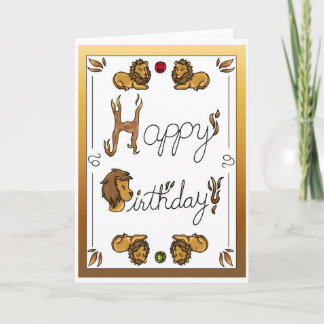 Zodiac Birthday Card Leo