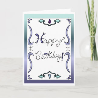 Zodiac Birthday Card Pisces