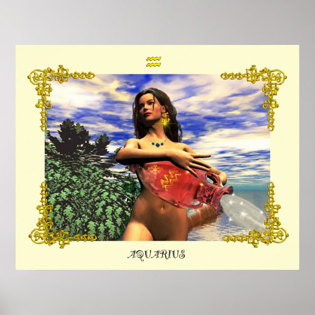 ZODIAC BIRTHDAY SIGNS / AQUARIUS (Front)