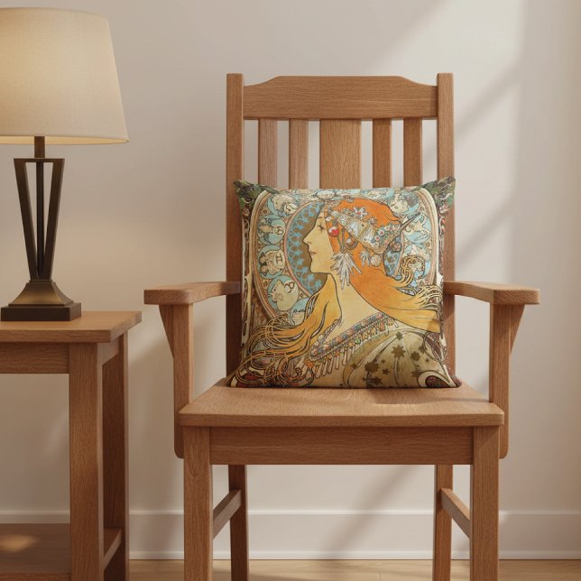 Zodiac by Alphonse Mucha Cushion (Creator Uploaded)