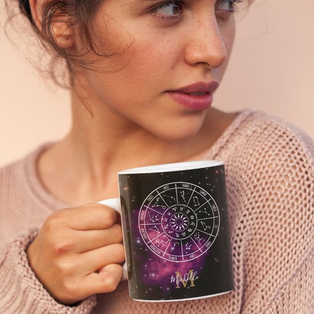 Zodiac Calendar Mug | Astrology Symbols & Monogram (Creator Uploaded)