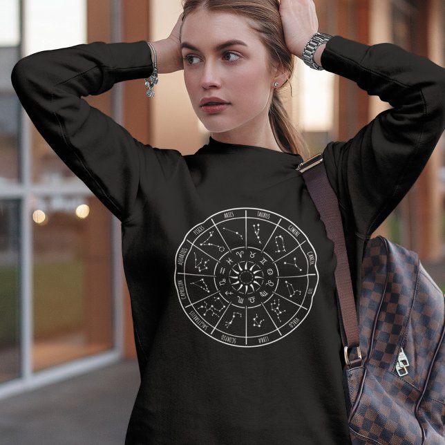 Zodiac Calendar Wheel | Astrology Constellations Sweatshirt (Creator Uploaded)