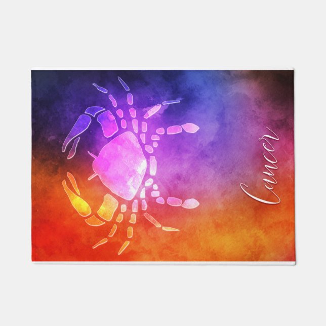 Zodiac : Cancer Colourful Candy Colours Doormat (Front)
