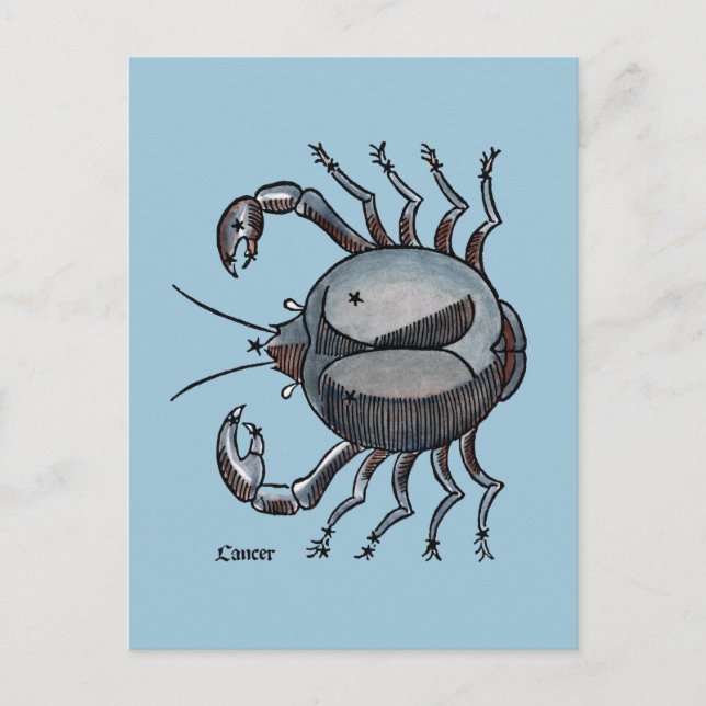 Zodiac: Cancer In Colour Postcard (Front)