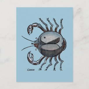 Zodiac: Cancer In Colour Postcard