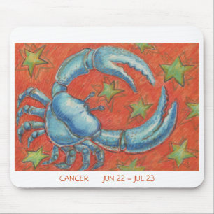 Zodiac Cancer mousepad white border